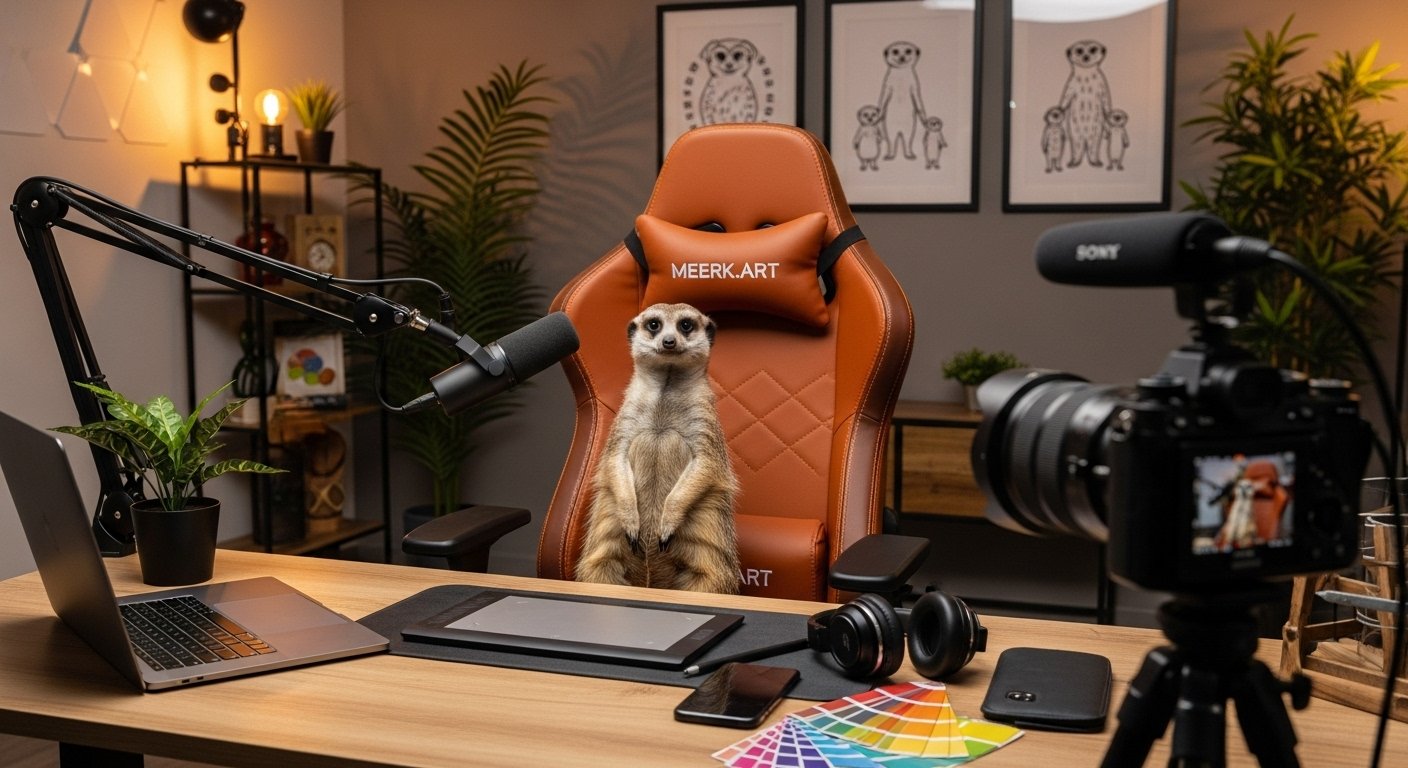 Meerkat creative director in a studio